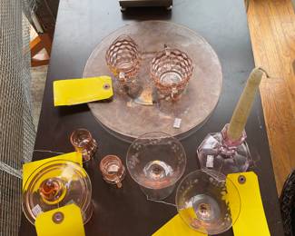 Pink depression glass 