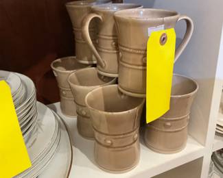 Juliska brown mug set $14 + tax each