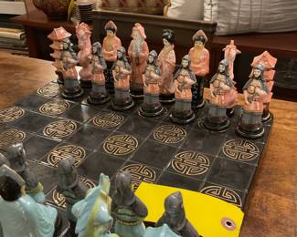 Hand made porcelain Chinese Chess set $157.50 + tax