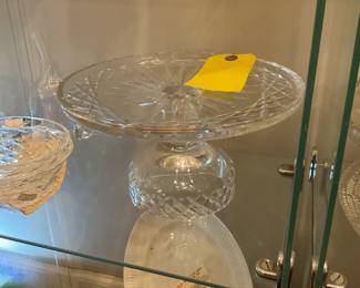 Cut crystal cake stand $56 + tax