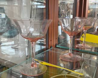 Pink depression glass coups $21 + tax