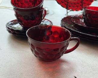 Ruby red 1960s hobnail China $70 + tax
