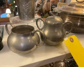 Tuel Holland silver sugar and creamer set $8.40 + tax
