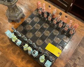 Hand made porcelain Chinese Chess set $157.50 + tax
