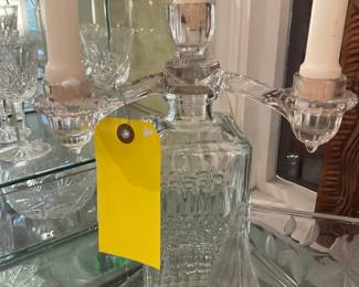 Crystal decanter candelabra $98 + tax