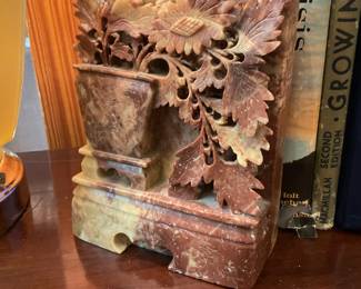 Carved marble book ends $70 + tax
