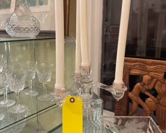 Crystal decanter candelabra $98 + tax