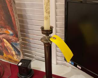Brass candle stick $14 + tax