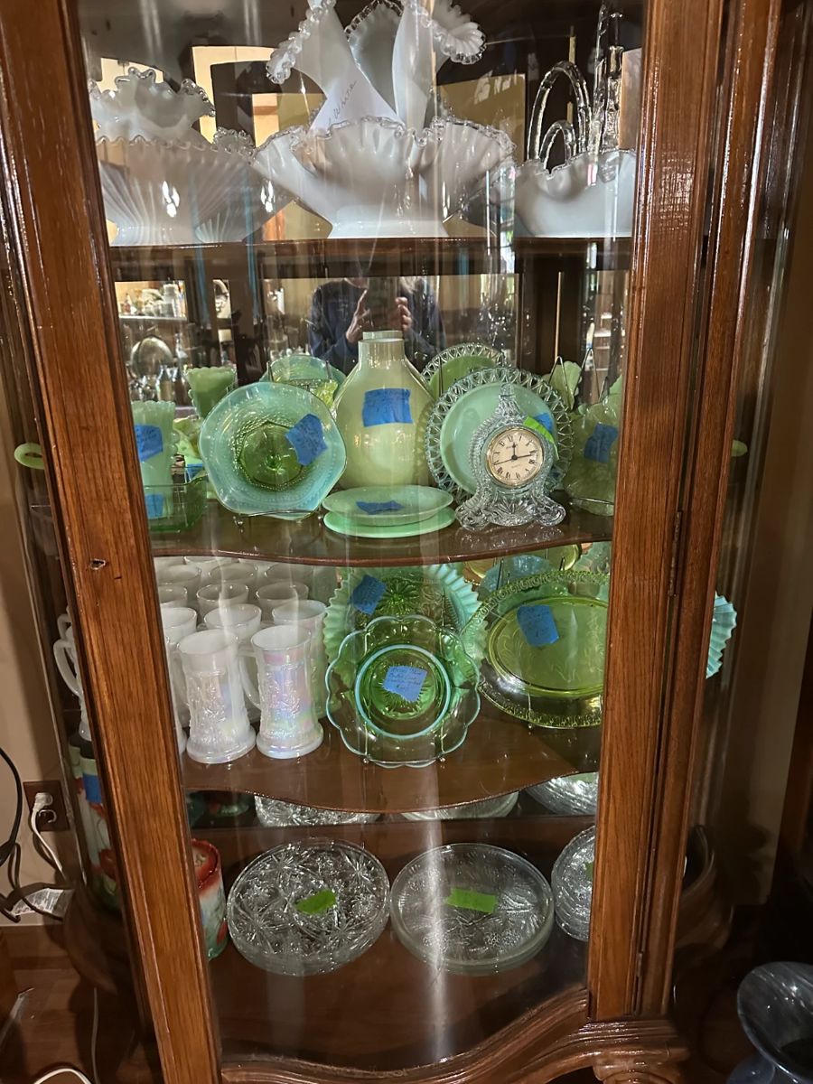 Vintage Glass - Many collections and the Showcase with Curved Glass