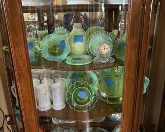 Vintage Glass - Many collections and the Showcase with Curved Glass