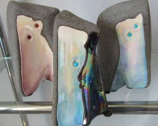 Rock and ceramic art by Susan Golongo