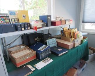 Stamp collection - many first edition stamps and envelopes