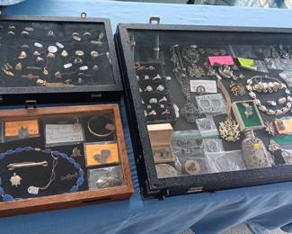 Jewelry tables - lots of cool stuff!