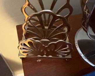 Vintage brass napkin/letter holder