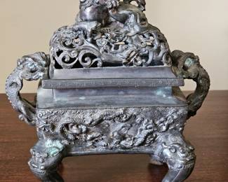 Solid bronze Chinese Incense Burner