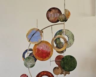 Large abstract metal sculpture by Kannon