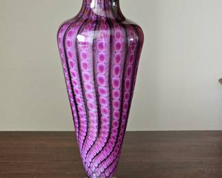 Thomas Phillabaum art studio glass vase