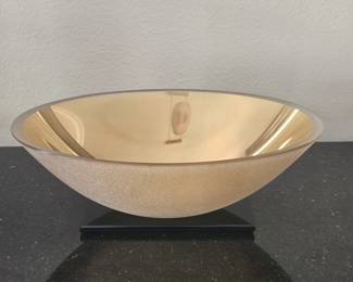 Stephen Schianser art studio glass "Artifact" bowl