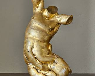 Gold Torso glass sculpture by Martin Blank