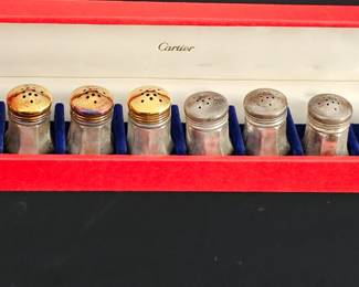 Original Cartier sterling silver salt & pepper set