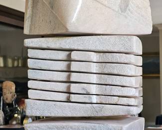 Hanna Jurbran "Trio" Georgian pink marble sculpture