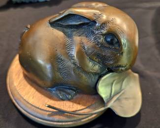 Robin Starkey bronze rabbit