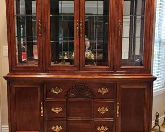 American Drew solid wood Queen Anne china cabinet