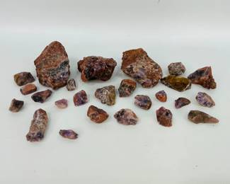 Raw Amethyst Stones from the Fremont County area, 1.3lbs; various shapes and sizes. Shipping-YES
