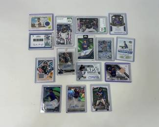 Colorado Rockies MLB Trading Cards: (2) CSG graded cards- 2020 Topps Update Series Phillip Diehl #U-16, 9.5 Gem Mint, 2020 Topps Chrome Update Jesus Tinoco #U-31, 9.5 Gem Mint, (8) autographed cards, including a 2023 Topps Chrome Black Michael Toglia #75/ 99 and a 2018 Topps Chrome Colton Welker CPA-CW, and more. See photos for details.