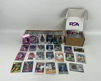 An assortment of (500 +/-) MLB trading cards; all rookies/ inserts/ color, no base cards. Shipping-YES