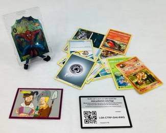 Collector Cards: (1) 1996 Marvel Characters/ Fleer/ Skybox Spider-Man card, (1) 1996 Nintendo Pocket Monsters- Takeshi's Vulpix card, (10) Pokemon cards, and (1) 1994 MTV's Bevis And Butt-Head card Shipping-YES