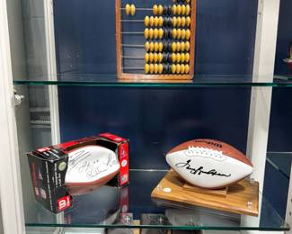 Autographed Footballs, Knife Collection and Abacus Orlando