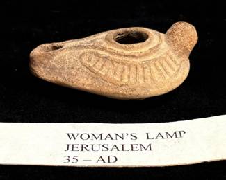 Antique Oil Lamp From Jerusalem 