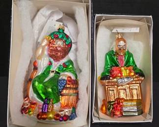 A Christmas Carol Ornaments By Christopher Radko Original Boxes  Tags