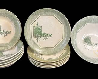 SCIO Pottery Olde Orleans Coup Cereal Bowls Plates