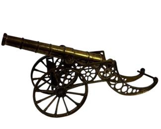 Vintage Brass Cannon Figurine