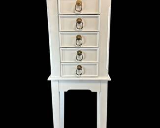 White Jewelry Armoire