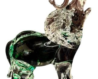 Handmade Glass Art Elephant Figurine