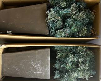 Two 36 PreLite Topiary Bushes