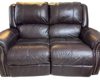 Leather Reclining Loveseat