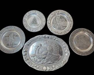 Wilton Columbia Seasonal Pewter Plates More