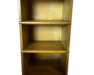 Small Wood Bookcase W Glass Top