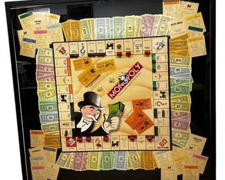 32 x 32 Framed Monopoly Game In Play
