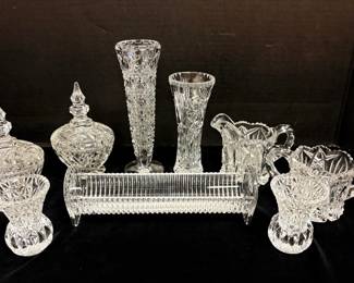 Vintage Crystal Compotes, Vases, More