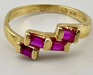 Ruby and 14kt gold ring