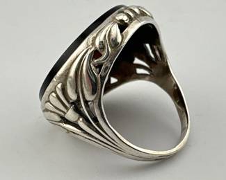 Sterling intaglio ring