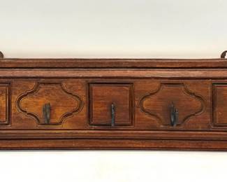 Walnut wall mounted rack