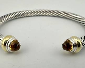 David Yurman 14kt, sterling citrine cuff