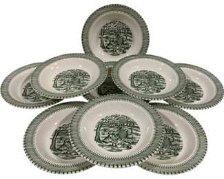 913 - 9 Currier & Ives 9" Bowls

