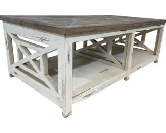 2386 - Two Tone Coffee Table, as is, 20 x 56 x 30
